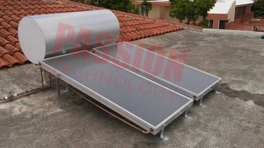 Calentador de agua solar tipo placa plana de fluorocarbono de plata, sistema de calefacción a presión