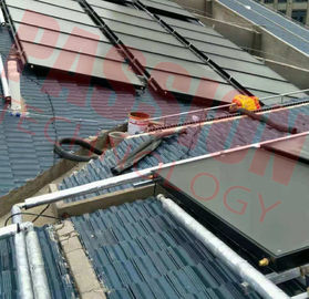 Cobre de energía solar del rojo del colector solar de la pantalla plana del calentador de agua del tejado de energía solar
