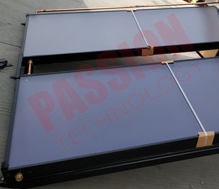 Colector solar negro de la placa plana del tubo del cobre de la aleación de aluminio, colector solar del calentador de agua