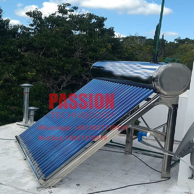 termal solar no presurizada del colector solar del tubo de vacío del calentador de agua 200L 250L