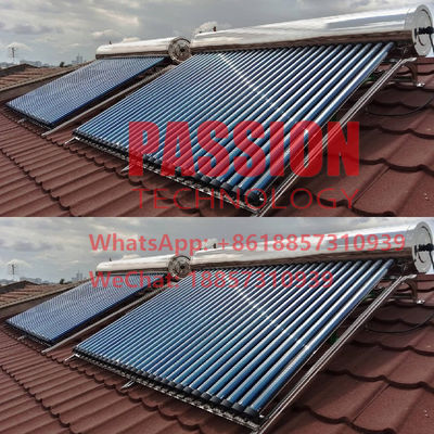 Sistema de calefacción solar solar del tubo de calor del acuerdo del calentador de agua de Presssure del tejado 300L