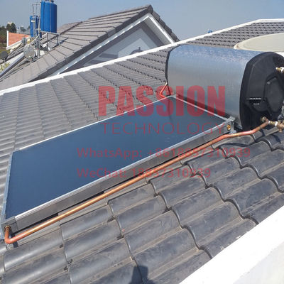 colector solar del agua de la placa plana 300L del panel solar de Heater Pitched Roof Blue Flat