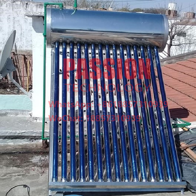 colector solar de acero inoxidable del calentador de agua del tubo de vacío 200L 304 solares