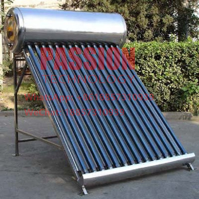 Calentador de agua solar térmico de acero inoxidable 200L con cáscara de acero pintada