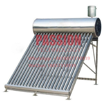 304 colector solar solar de acero inoxidable del tubo de vidrio del calentador de agua 20tubes