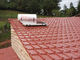 Calentador de agua solar de placa plana presurizado en el techo, revestimiento de película azul con calentador solar