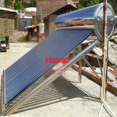 250L tubo térmico solar de vacío calentador de agua acero galvanizado concha de acero pintado