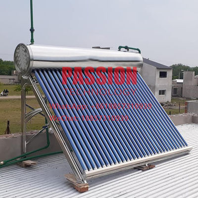 colector solar de Heater Non Pressure Vacuum Tube del agua del acero inoxidable 200L 304